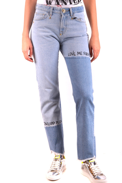 Philipp Plein Women's Light Blue Cotton Jeans