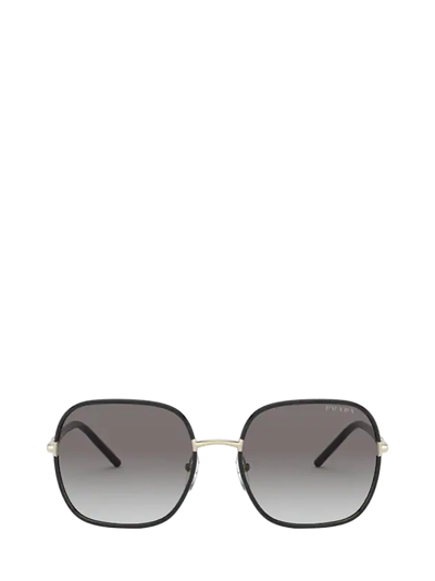 Prada Eyewear Square Frame Sunglasses In Pale Gold / Black