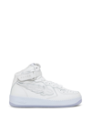 Enterprise Japan Rocket White Leather Sneakers With Logo In White