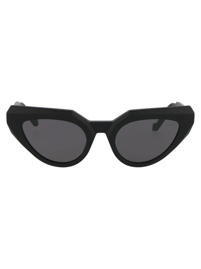 Vava Bl0028 Sunglasses In Matte Black|silver Flex Hinges|black Lenses