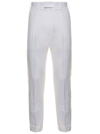 Pt Torino White Linen And Cotton Pants