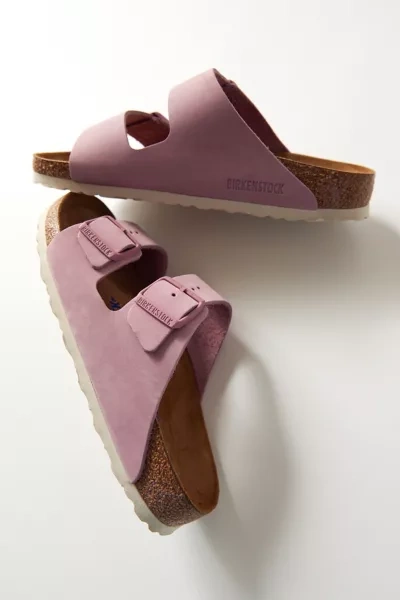 Birkenstock Arizona Soft Footbed Leather Sandal In Pink