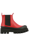 Paloma Barceló Red Leather Celine Chelsea Boots In Red