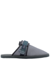Suicoke Navy Daniel Arsham Edition Shearling Zavo-mabda Sandals In Blue