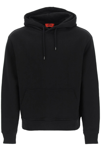 424 Logo Embroidery Hoodie In Black,red