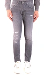 Dondup Faded Black Slim-fit Jeans With Distressed Details In Black