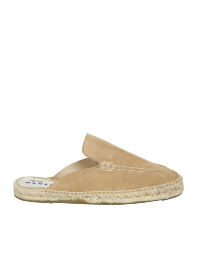 Manebi Hamptons Suede Espadrillas In Beige