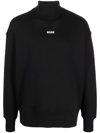 Msgm Roll-neck Logo Print Sweatshirt