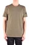 Neil Barrett Olive Green Cotton T-shirt With Graphic Detail In Green