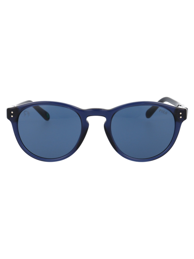 Polo Ralph Lauren Ph4172 Shiny Transparent Blue Sunglasses