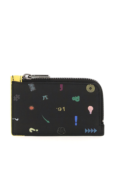 Ps By Paul Smith Ps Paul Smith Graphic Print Zipped Cardholder In Multi-colored
