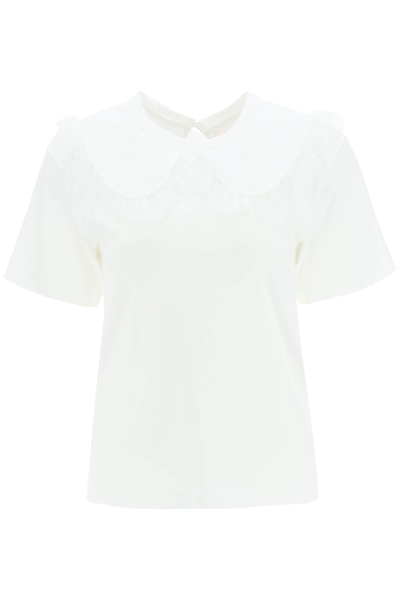 See By Chloé See By Chloe Collar T-shirt In White