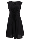 Woolrich Short Dress In Cotton Poplin In Black  