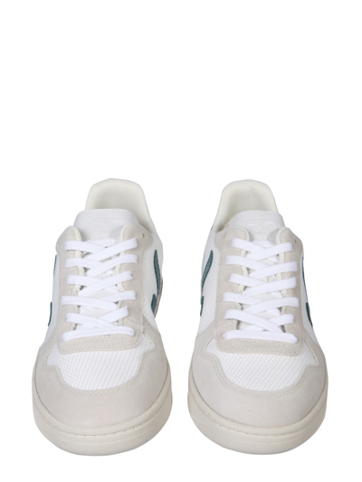 Veja White And Neutral V-10 B-mesh Suede Sneakers