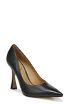 Sam Edelman Women's Antonia Flared-heel Pumps Women's Shoes In Black Leather