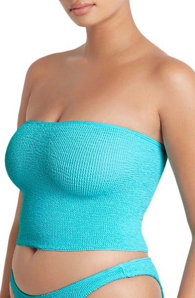 Bound By Bond-eye Lena Bandeau Tankini Top In Teal