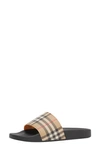 Burberry Furley Vintage Check Slide Sandals In Archive Beige
