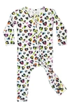 BELLABU BEAR KIDS' RAINBOW LEOPARD CONVERTIBLE FOOTIE pyjamas