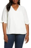 Cece Ruffle Sleeve Blouse In Soft Ecru