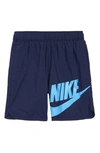 Nike Sportswear Big Kids' Woven Shorts (extended Size) In Blue