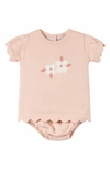 Feltman Brothers Babies'  Kids' Flower Knit Bodysuit In Blush