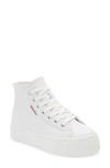 Superga Acot Linea Platform Sneaker In White Leather