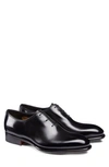 Santoni People Plain Toe Derby In Black