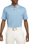 Nike Dri-fit Vapor Tipped Golf Polo In Dutch Blue/ Pure/ Summit White