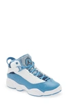 Jordan Kids' Nike  6 Rings High Top Sneaker In White/dutch Blue