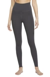 Nike Gray Luxe Infinalon Leggings In Medium Ash/ Particle Grey