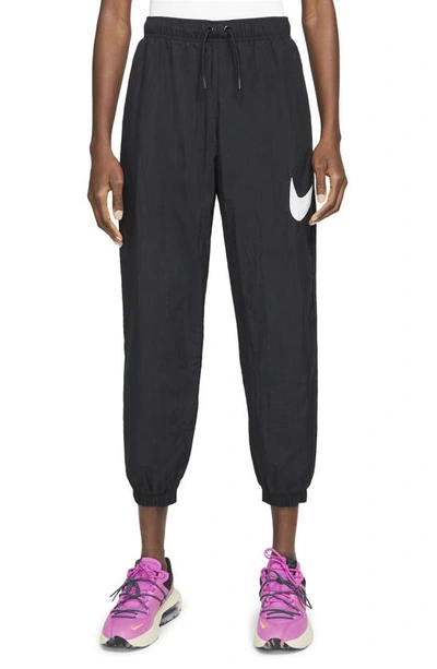 Nike Women's  Sportswear Essential Mid-rise Pants In Black