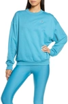 Alo Yoga Accolade Crewneck Sweatshirt In Blue Splash