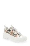 Burberry Arthur Vintage Check Sneakers In Archieve Beige/ White