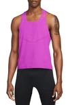 Nike Dri-fit Advanced Aeroswift Racing Tank In Vivid Purple/bright Crimson