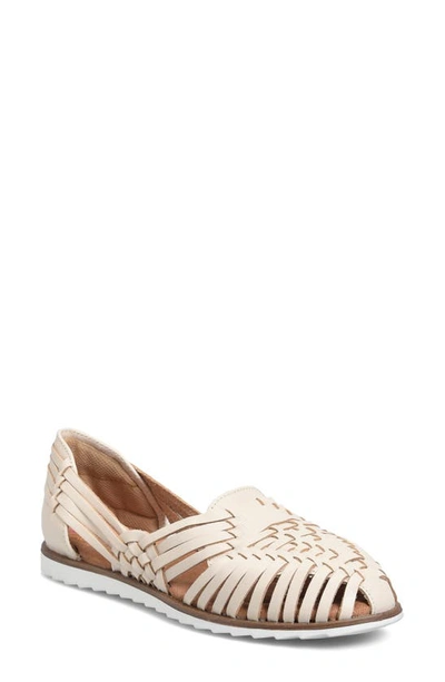 Comfortiva Ranier Huarache Flat In Cream / Ivory