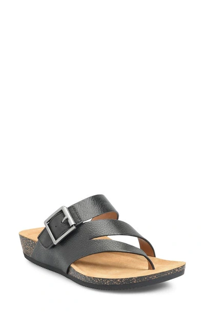 Comfortiva Geary Wedge Sandal In Black