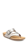 Comfortiva Geary Wedge Sandal In Grey-gold