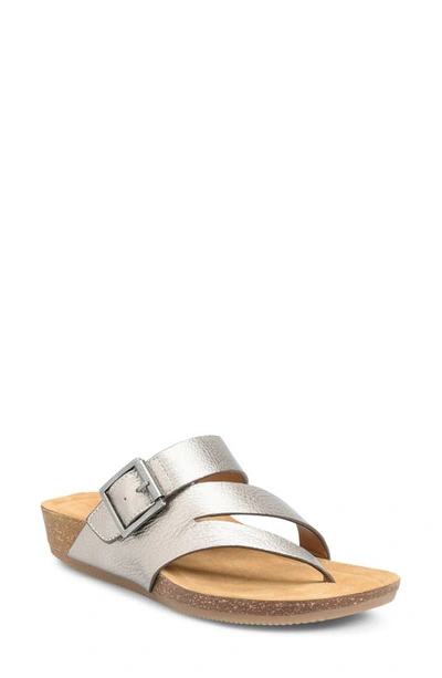 Comfortiva Geary Wedge Sandal In Grey-gold