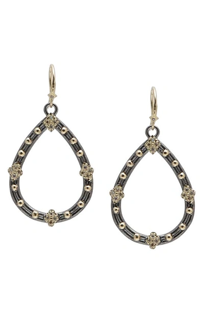 ARMENTA OLD WORLD CRIVELLI BLACK DIAMOND DROP EARRINGS