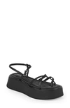 Vagabond Shoemakers Courtney Strappy Platform Sandal In Black