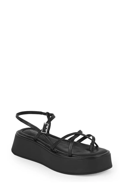 Vagabond Shoemakers Courtney Strappy Platform Sandal In Black