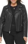 Levi's Faux Leather Moto Jacket In Black