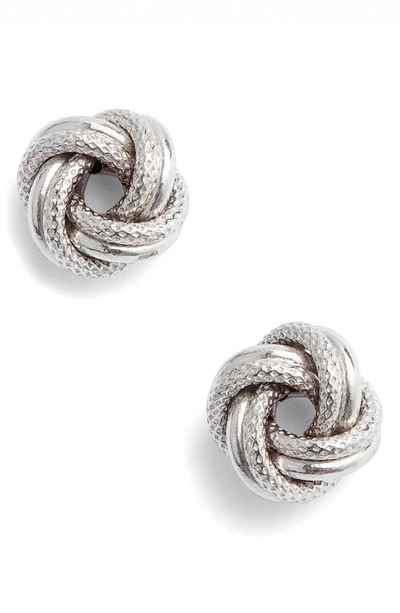 Bony Levy 14k Gold Knot Stud Earrings In 14k White Gold