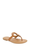 See By Chloé Hana Braided Ring Leather Flip Flops In Natural Calf