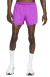 Nike Men's Dri-fit Adv Aeroswift 4" Brief-lined Racing Shorts In Vivid Purple/bright Crimson