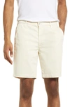 Ag Slim Fit 8.5 Inch Cotton Shorts In White Cream