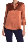 L'agence Dani Silk Charmeuse Blouse In Dusty Rose