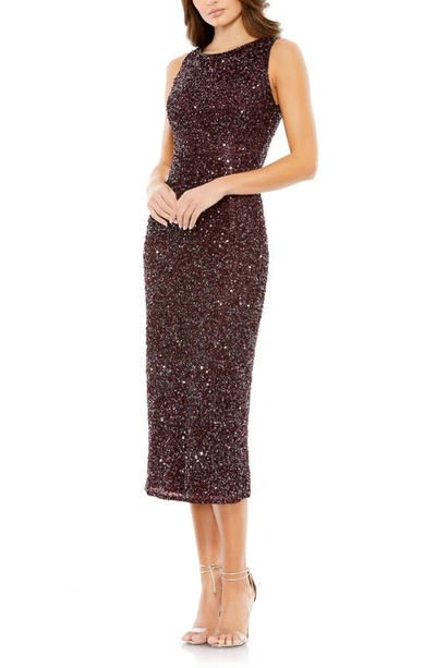 Mac Duggal Sequin Sleeveless Cocktail Dress In Multi