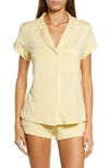 Eberjey Gisele Jersey Knit Shorty Pajamas In Sunrise/ivory