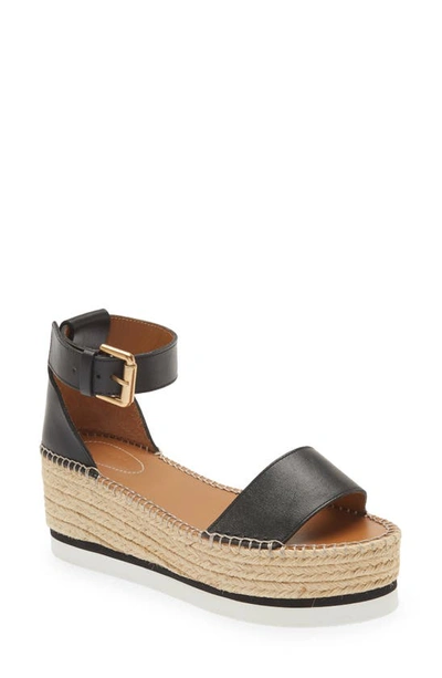 SEE BY CHLOÉ GLYN PLATFORM ESPADRILLE SANDAL